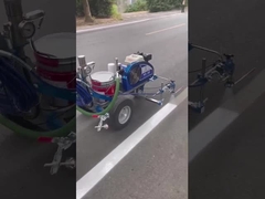 What are the main features of the hydraulic cold road marking machine?