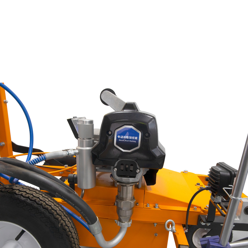 Hand Push Thermoplastic Road Marking Machine With Spray Gun For Efficient Painting
